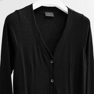 Q'Neel Black Long Cardigan
